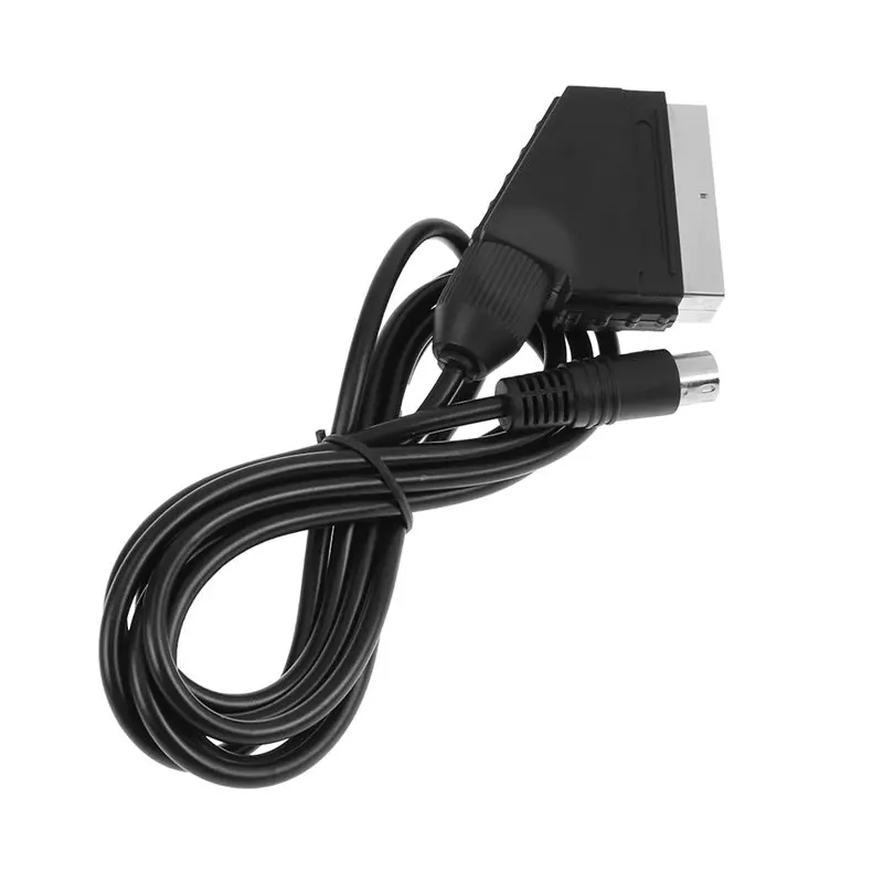 Черный 1,8 м RGB/RGBS SCART OFC кабель-адаптер для игровой консоли SEGA MD2 RGB Scart кабель 9 pin V Pin/C Pin