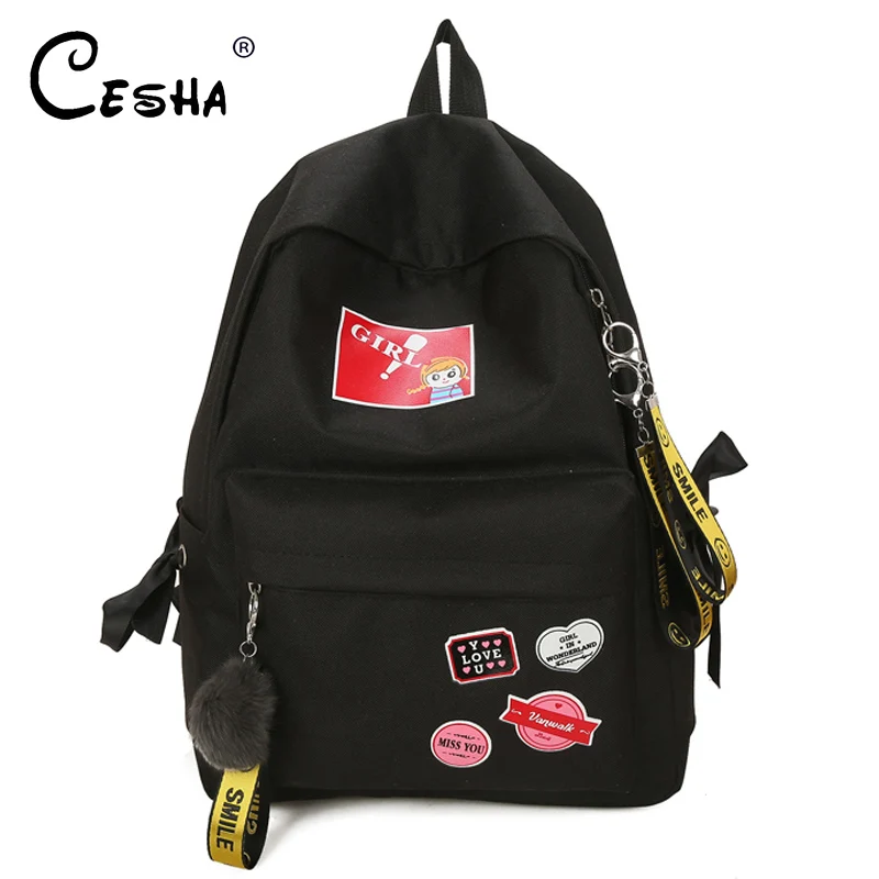 Best Pretty Style Ribbon Design Girl #039;s School Bag High Quality Nylon School Backpack Fashion Girls Lovely Schoolbag Backpack SAC