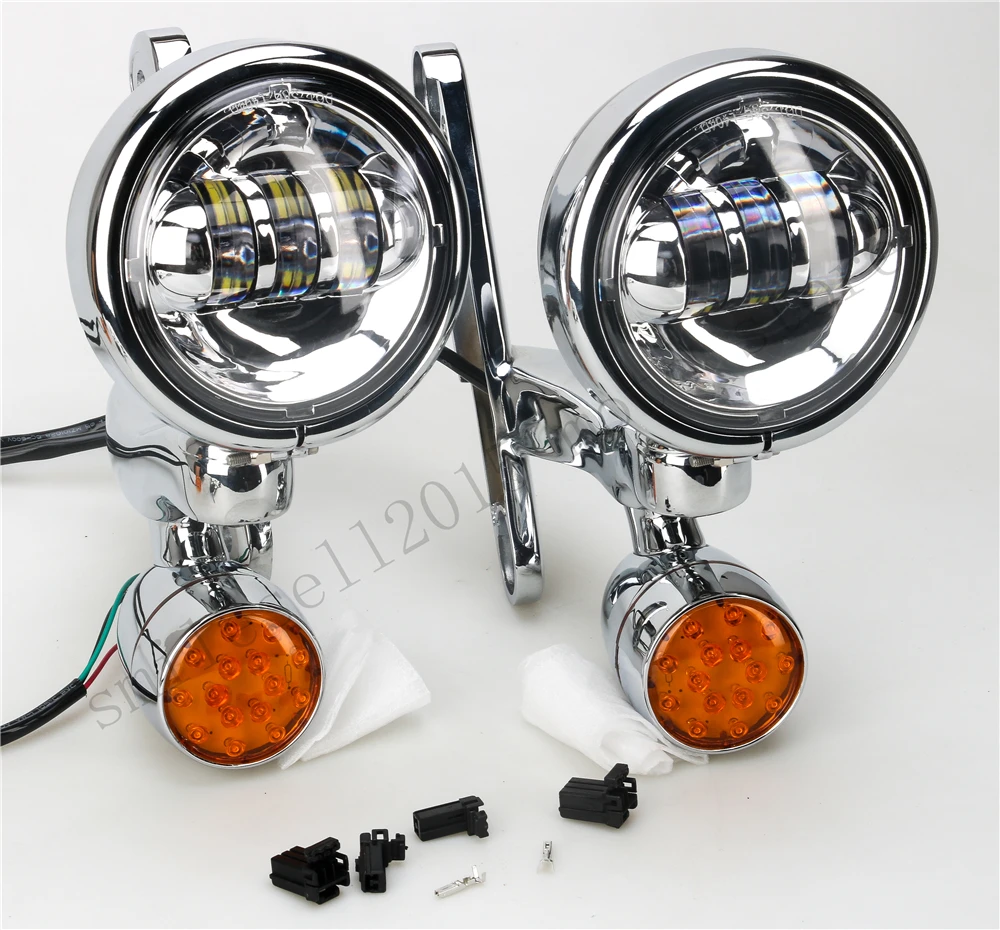 Motorcycle Auxiliary lamps Fog Passing Lights For harley touring street
