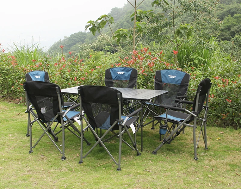 Стол для пикника алюминий стол раскладной стол складной туристический стол туристический походный стол отдых на природескладной стол с полкой и регулировкой по высоте 140*70см