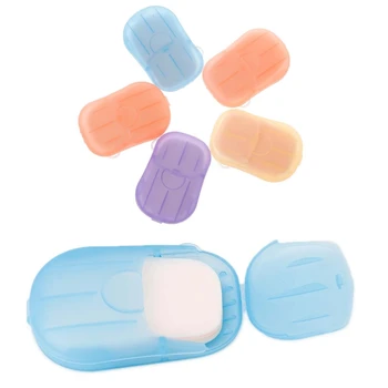 

5 Boxes Portable Travel Outdoor Mini Disposable Scented Foaming Soap Paper Sheet