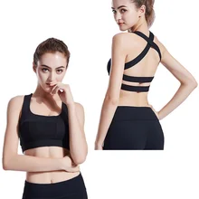 Сексуальный женский спортивный бюстгальтер, сетчатый, с перекрестными лямками сзади, анти-пот, ударопрочный, дышащий, эластичный, пуш-ап, нижнее белье, бюстгальтеры