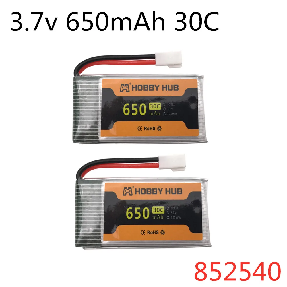 2 шт. 3 7 V 650 мА/ч 30C Перезаряжаемые Lipo Батарея 852540 для SYMA X5C X5C-1 X5 H5C K60 M68 CX-30