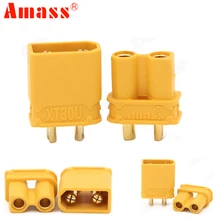 10pcs Amass XT30U Anti slip Power Connector 2MM Bullet Connectors Plugs for RC Lipo Battery 5pair