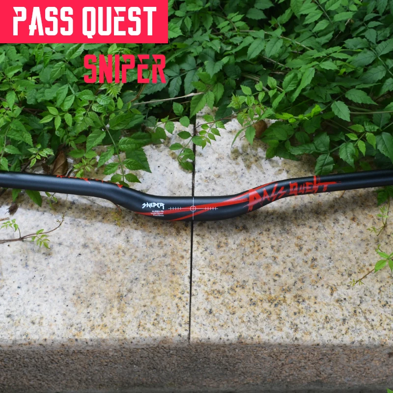 Pass Quest руль для велосипеда 720/780 мм MTB горный велосипед Алюминиевый сплав гоночный Ласточка-образный руль для MTB AM DH FR ENDURO - Цвет: 780mm Black red