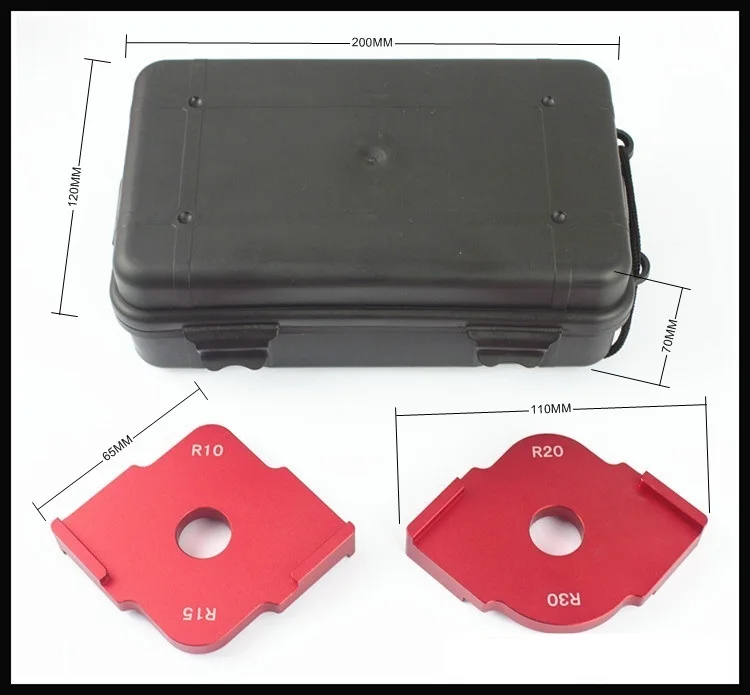 

New 1paid Aluminium Woodworking corner R angle positioning die for Trimming machine R10 R15 R20 R30