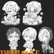 5pcs lot YURI on ICE Anime Metal Decal Stickers for Mobile Phone Laptop Sticker Scrapbook DIY