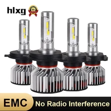 HLXG анти-EMC без радиопомех автомобильный головной светильник H1 H4 H7 светодиодный лампы 12 В automotivo 70 Вт HB3/9005 HB4/9006 светильник H11 nebbia H8 H9