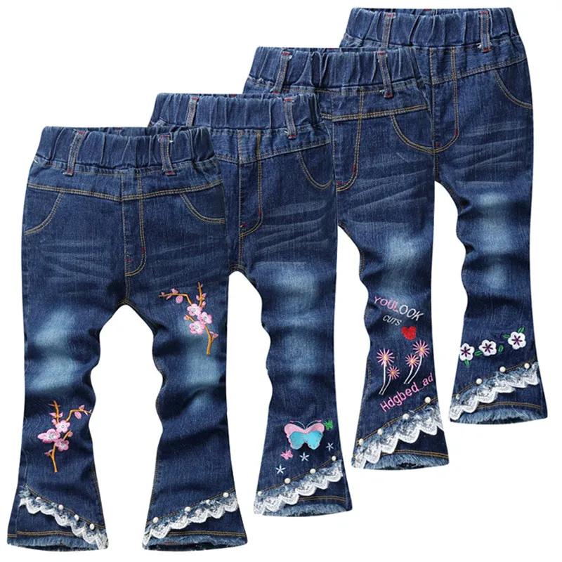 girls jeans pants 2018 spring autumn fashion children jeans for girls