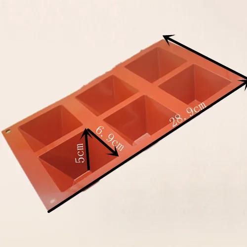 DIY Pyramid shape silicone Chocolate Mold jelly pudding Handmade Soap mold