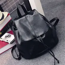 PU Black Washer Women Backpack Korean Version of the Shoulder Bag Female Girl Backpack Covered Small Backpack School Backpack PU Black Washer Women Backpack Korean Version of the Shoulder Bag Female Girl Backpack Covered Small Backpack School Backpack