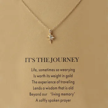 

Minimalist Small Star Charms Choker Collier Necklaces Links Chains Wish Card Gold Color For Women Statement Jewelry Gift EY3521