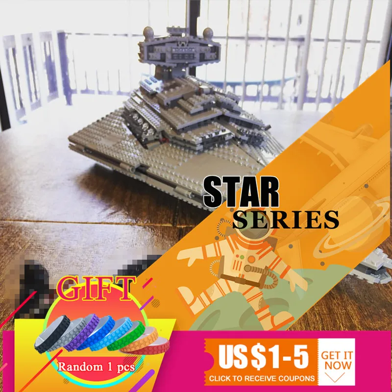 

05062 1359pcs fighters starship star wars super destroyer model Building kits Blocks Bricks 75055 Toys for boys