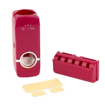 

2016 NEW Automatic Toothpaste Dispenser Toothbrush Holder Home House Bathroom Household Items Auto Squeezer Wall Mount Stickers