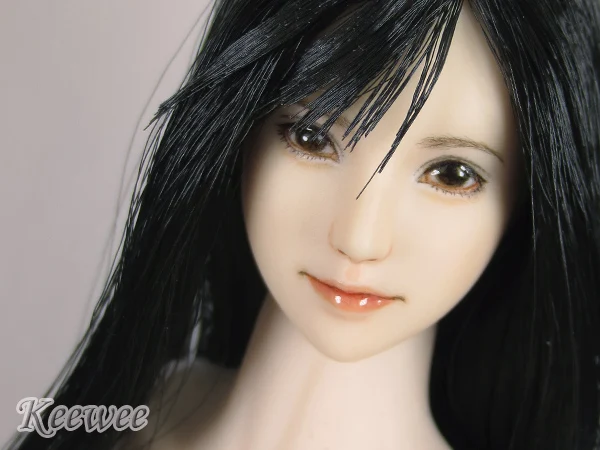 Estartek ручная краска на заказ 1/6 Obitsu KE30 Final Fantasy Tifa Head Sculpt для 12 дюймов UD кукла Фигурка DIY