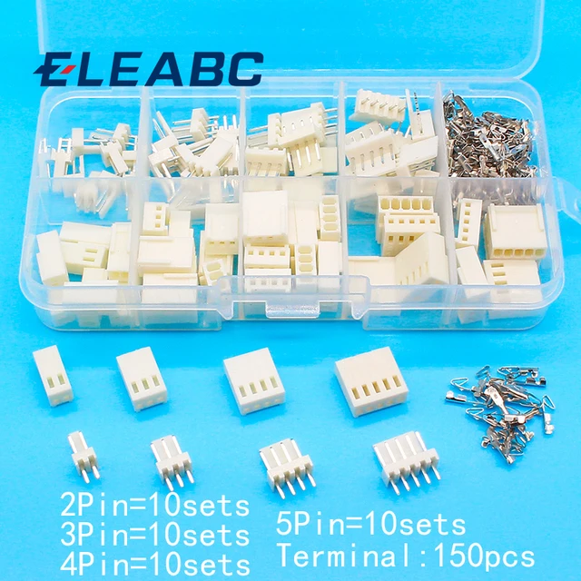 KF2510 Kits 40 sets Kit in box 2p 3p 4p 5 pin 2.54mm Pitch Terminal ...