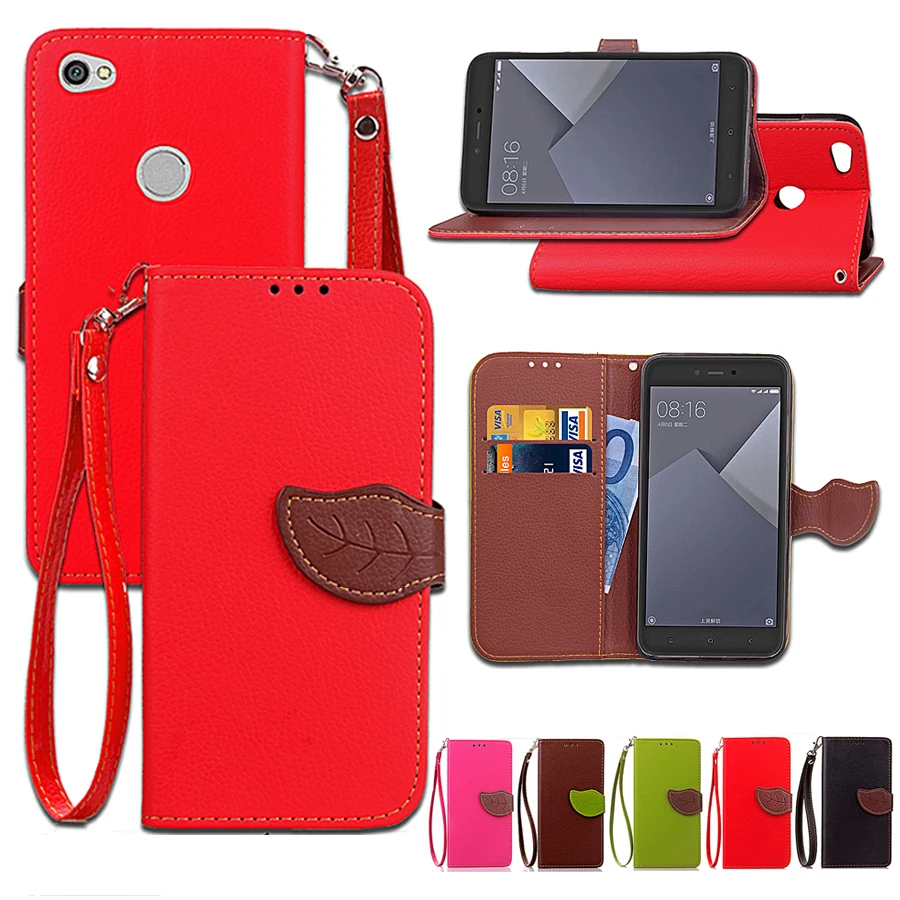 Leather Phone Case For XiaoMi Redmi Note 5A Luxury Wallet Stand Card Holder Cover Hongmi Bag Cases | Мобильные телефоны и