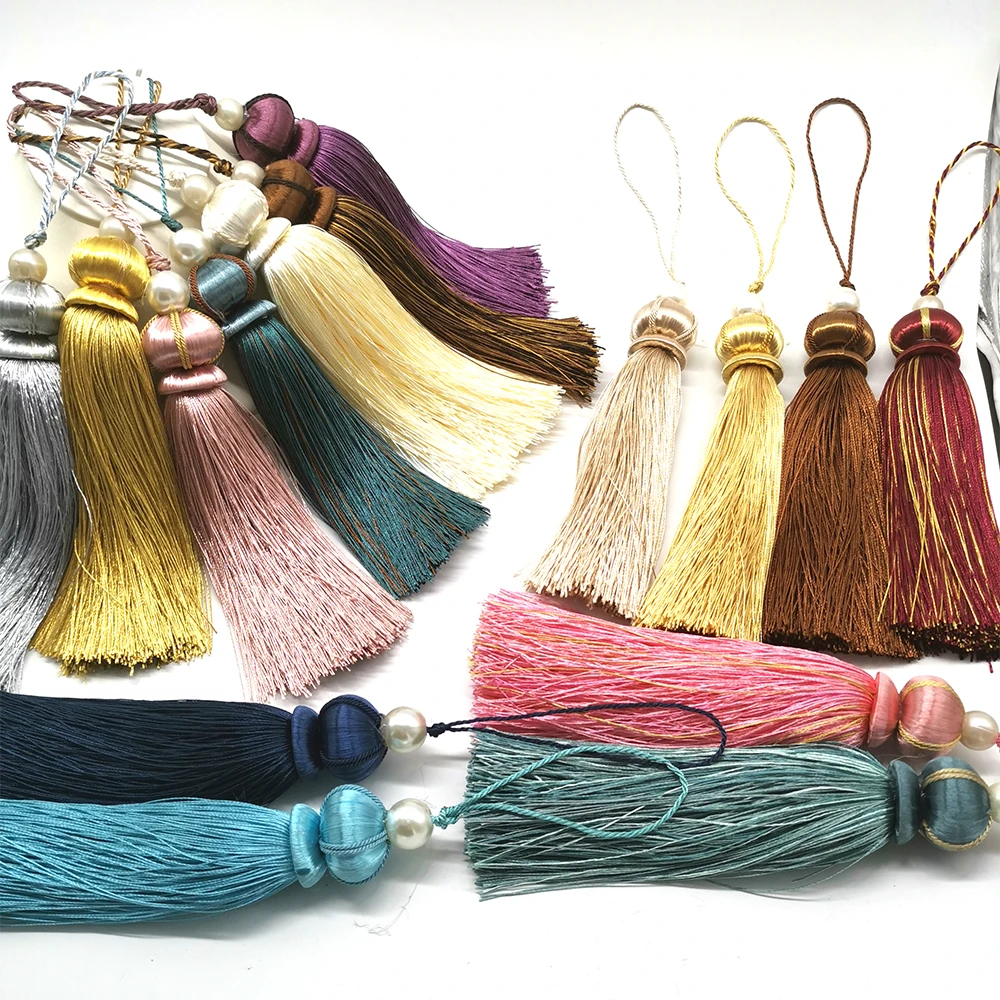 Euro Style Curtain Tassels Polyester Big Tassels 30cm silk tassels
