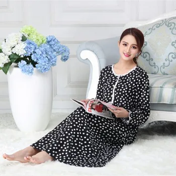

Women's nightgown Cotton Woven Long Nightshirt Pyjamas Students Women loose sexy sleepwear
