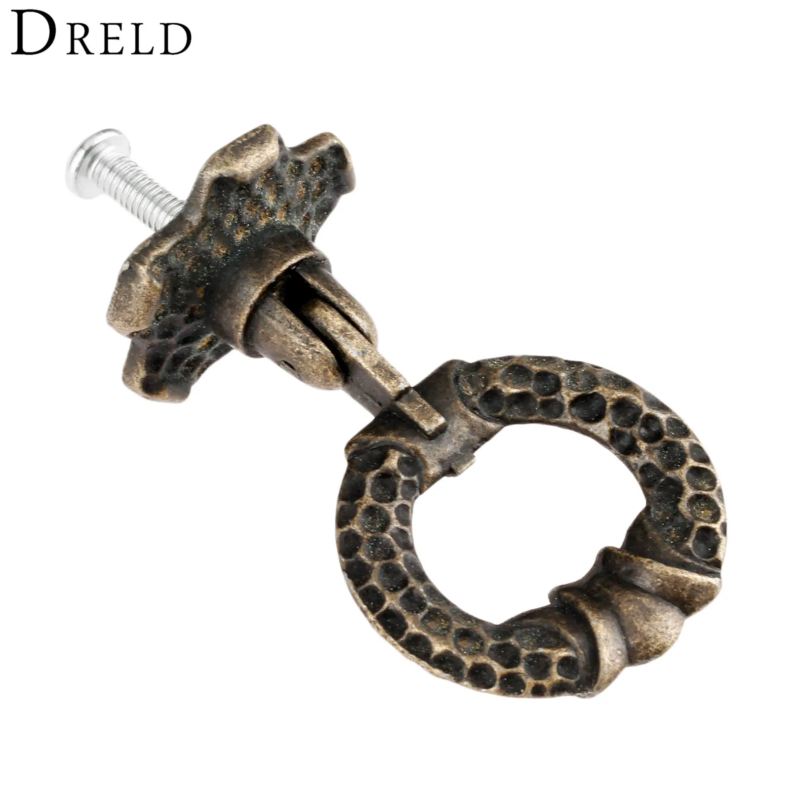 

DRELD 1Pc Antique Bronze Furniture Handle Drawer Knobs Kitchen Cabinet Drawer Cupboard Door Handles Pull Furniture Fittings