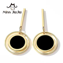 

Miss JuJu 2017 Round Gold Earings Women Fashion Jewelry Women's Earring Acrylic Earrings Hanging Earrings M3029
