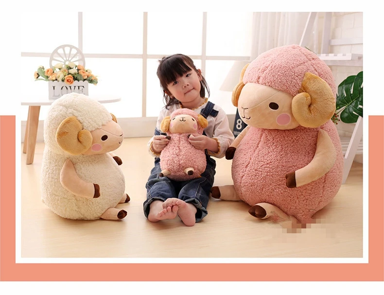 cute goat plush toy kawaii simulation animal sheep soft toy holding sleeping doll alpaca doll for children's gift 26inch 65cm DY50688 (8)