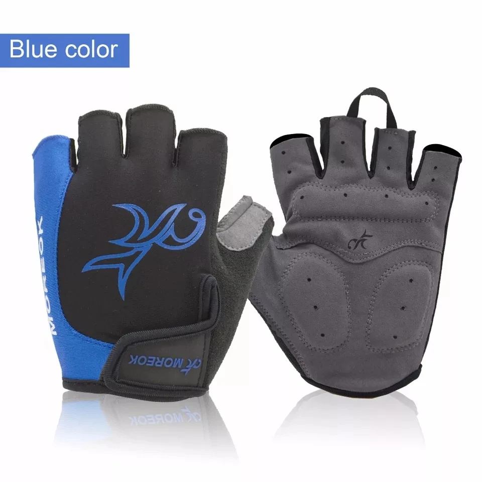 MOREOK Cycling Gloves Gel Half Finger Shockproof Washable Sport Gloves