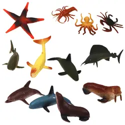 12 шт. пластиковые ПВХ морские животные модель детские игрушки разные животные в том числе Мужской морской лев, женский морской лев