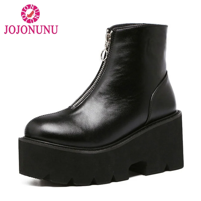 JOJONUNUSize 33-43 Sexy Women Platform High Heel Boots Motorcycle Zipper Ankle Thick Heels Boots Punk Warm Shoes Women Footwears JOJONUNUSize 33-43 Sexy Women Platform High Heel Boots Motorcycle Zipper Ankle Thick Heels Boots Punk Warm Shoes Women Footwears