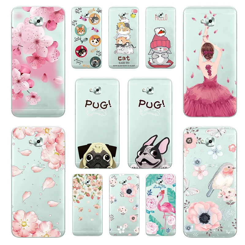 

3D Relief Lace Flowers Case Cover For Asus Zenfone 4 Selfie ZD553KL Cute Cat Case For Zenfone 4 ZE554KL Coque Max Pro M1 ZB602KL
