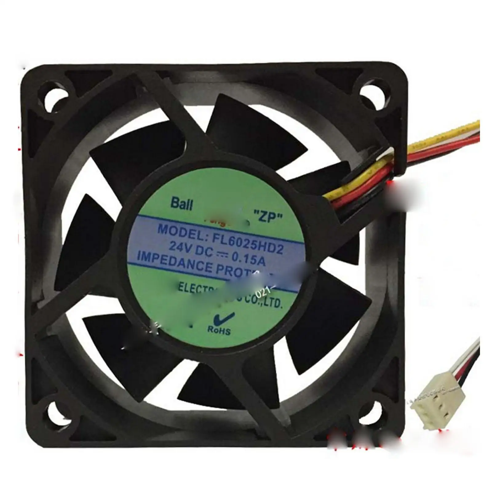 24V DC 60x60x25mm Axial Radiator Fan 4000RPM Dual Ball Bearing Middle Speed