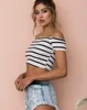 Off shoulder Sexy Striped Top 2