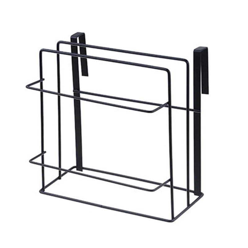 

HOT SALE Double Layer Iron Kitchen Cabinets Shelf Chopping Board Storage Rack Shelves Kitchen Holder Rack Free Drilling black