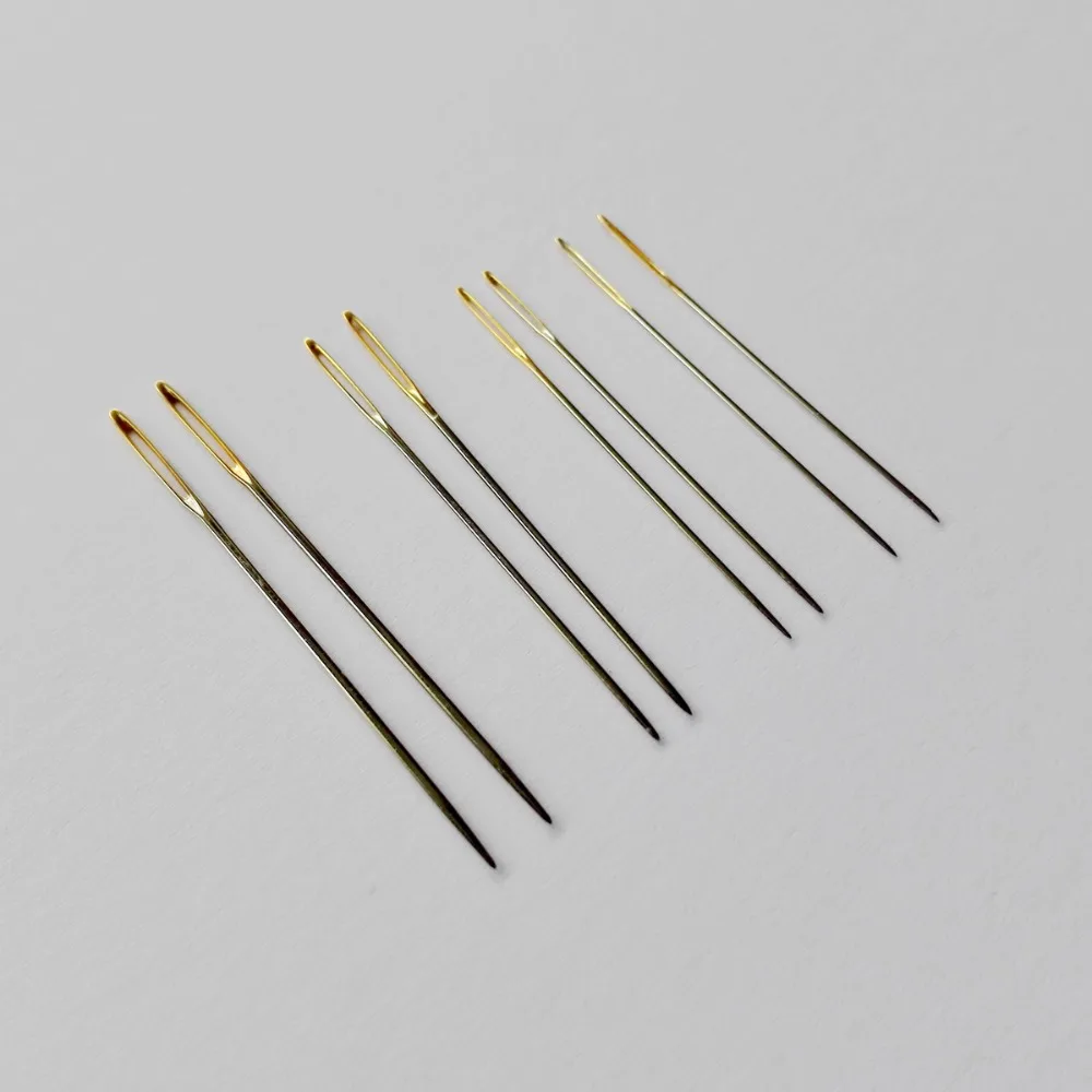 10 шт./лот #26 #24 #22 #28 золотые хвостовые иглы для aida 9ct 11ct 14ct 18ct ткань вышивки крестом