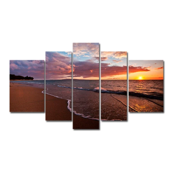 

Seascape Scenery Canvas Prints Sunset Painting Canvas Art(Unframed)