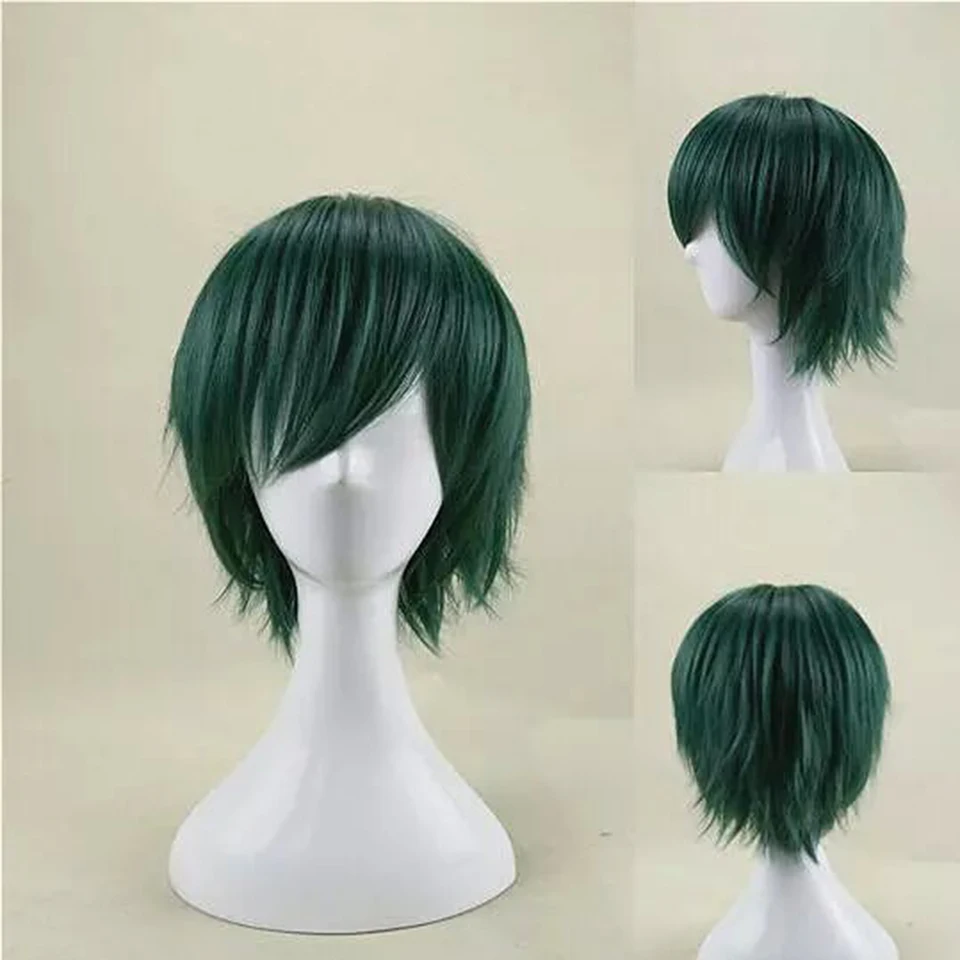 Oompa Loompa Costume Kids' Dark Green Synthetic Wig Adjustable