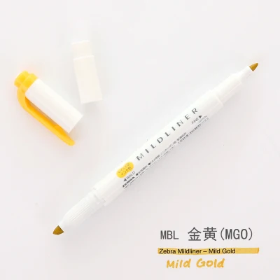 1PC Japanese stationery zebra Mild liner double headed fluorescent pen hook pen highlighter pen color Mark pen kawaii - Цвет: MBL MGO