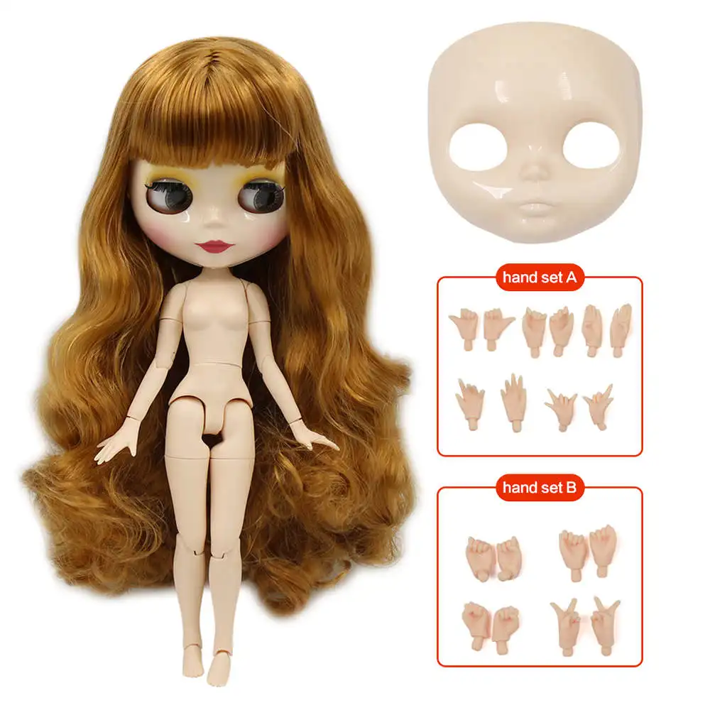 ICY DBS Blyth Doll Joint Body DIY Nude BJD toys Fashion Dolls girl gift Special Offer hot sale with face shell hand set A&B 17