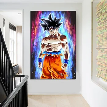 

1 Piece Animation Goku Dragon Ball Canvas Printed Wall Pictures Home Decor For Living Room Dragon Ball Poster Canvas Wholesale