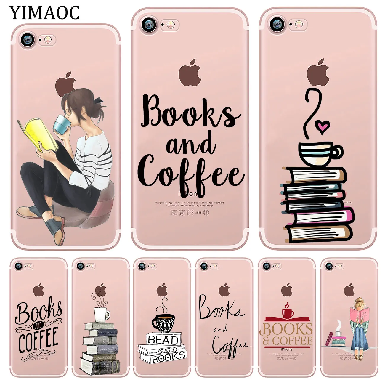 YIMAOC книги и кофе перевернутый Mck Мягкий силиконовый чехол для телефона iPhone XR X XS 11