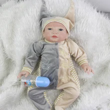 Silicone Babies Boy Dolls Handmade Reborn Baby 20 Inch 50 cm Realistic Newborn Lifelike Toy With Romper Kids Bedtime Toy