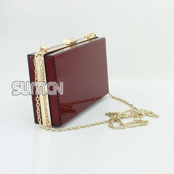 New Arrival Fashion Acrylic Perspex Evening Wine Red Women Bag New Arrival Fashion Acrylic Perspex Evening Wine Red Women Bag Clutch Purse Handbag Whole