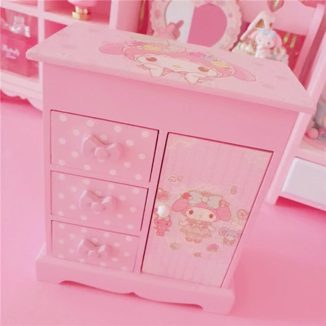 IVYYE 1 шт. розовая модная аниме коробка для хранения My Melody корзины дома красивый