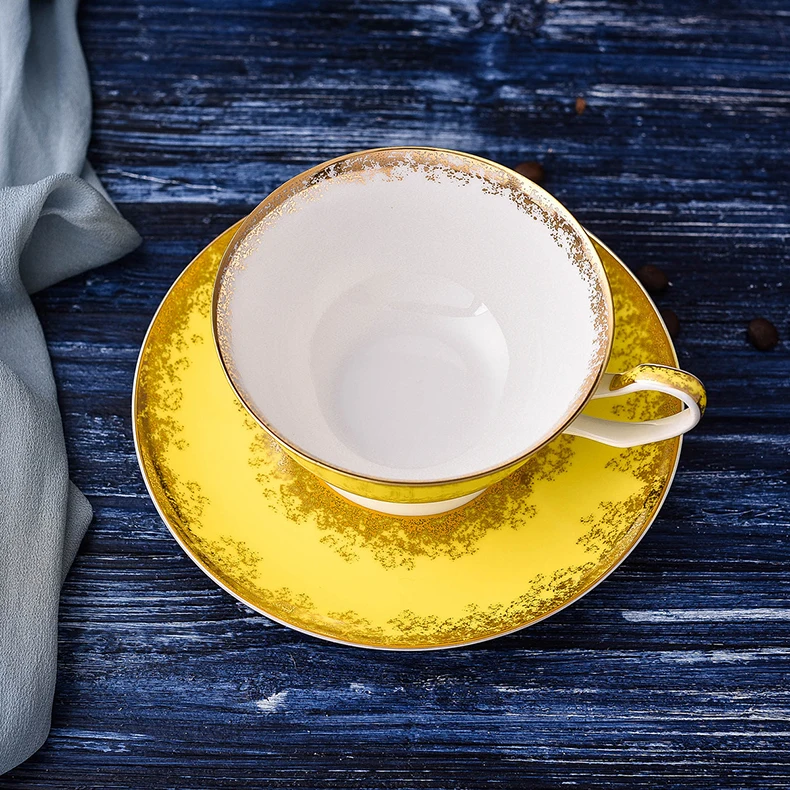 GLLead Европейский костяной фарфор золотой керамический кофейная чашка и блюдце набор послеобеденный Досуг чайная чашка домашний завтрак чайные чашки