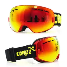 Copozz Снег Катание на лыжах очки двухслойные Анти-туман большие сферические очки для детей от 4 до 15 лет