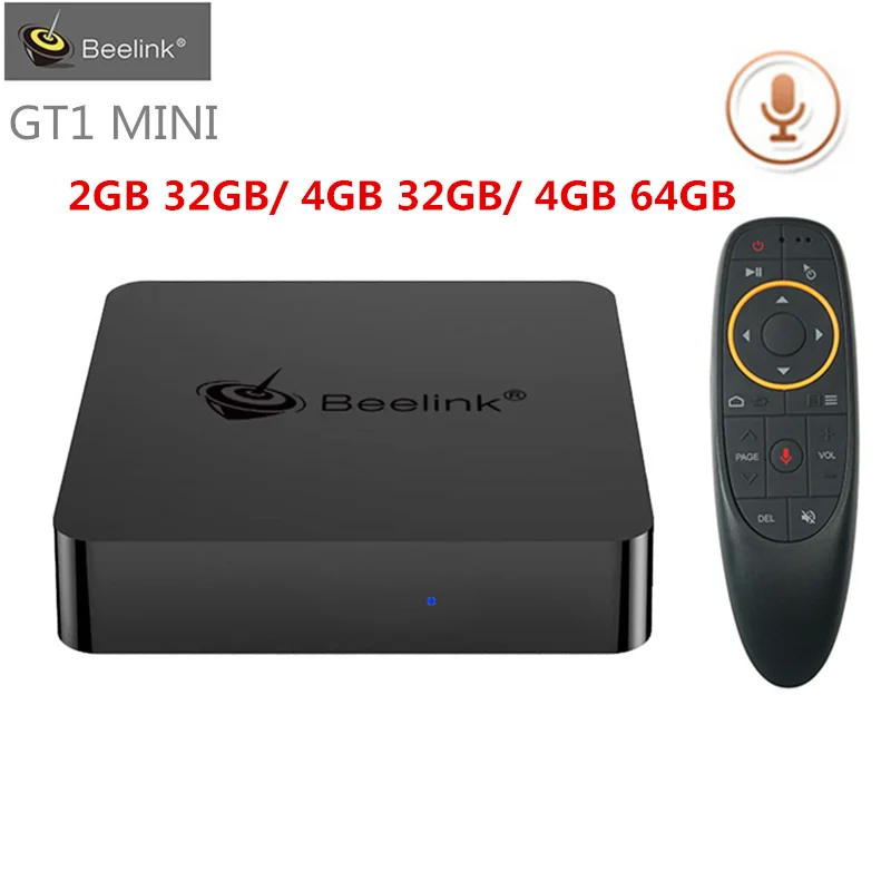 

Beelink GT1 MINI TV Box with Voice Remote Amlogic S905X2 Android 8.1 2.4G + 5.8G WiFi 1000Mbps USB3.0 BT4.0 Support 4K H.265