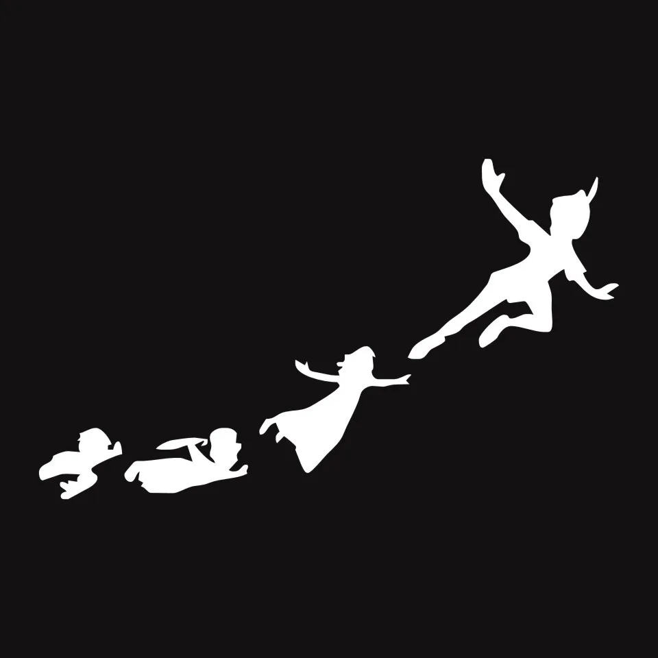 Cunymagos Peter Pan & Gang Flying Fashion Car-Styling Stickers Decals Car Styling Car Body Window Decal Vinyl Sticker 17 (4)