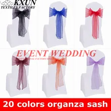 100 шт лента на стул из органзы для чехол для свадебного стула декоративный бант лента пояс галстук для свадьбы украшение для банкета