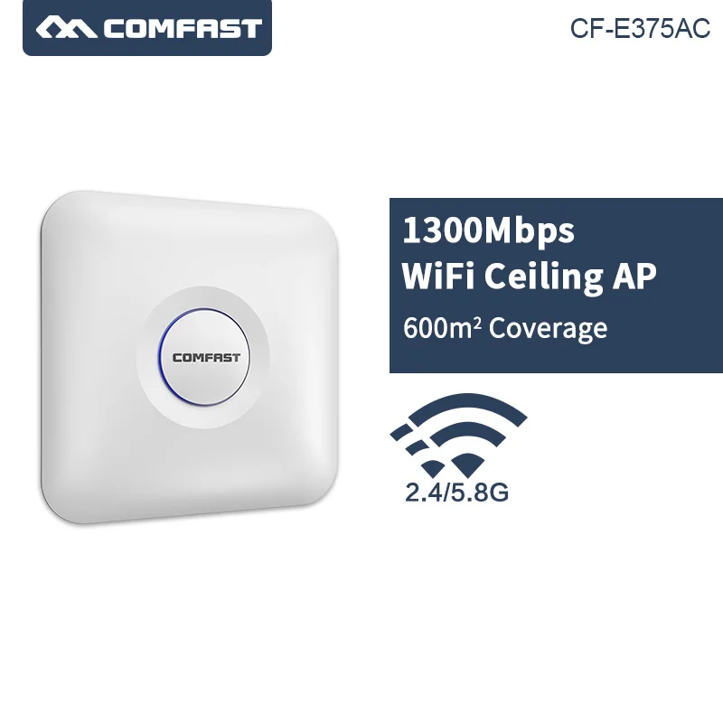 

1300Mbps 802.11ac 5Ghz Dual Band Wireless WIFI router ceiling AP with 2*10/100/1000Mbps RJ45 port built in watchdog 4dBi antenna