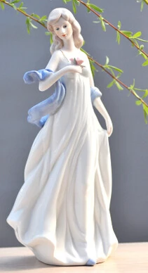 Европейские Керамические красивые статуэтки, украшение для домашнего интерьера, украшение в стиле вестерн, фарфор для девушек, украшение ручной работы, свадебный подарок - Цвет: as picture